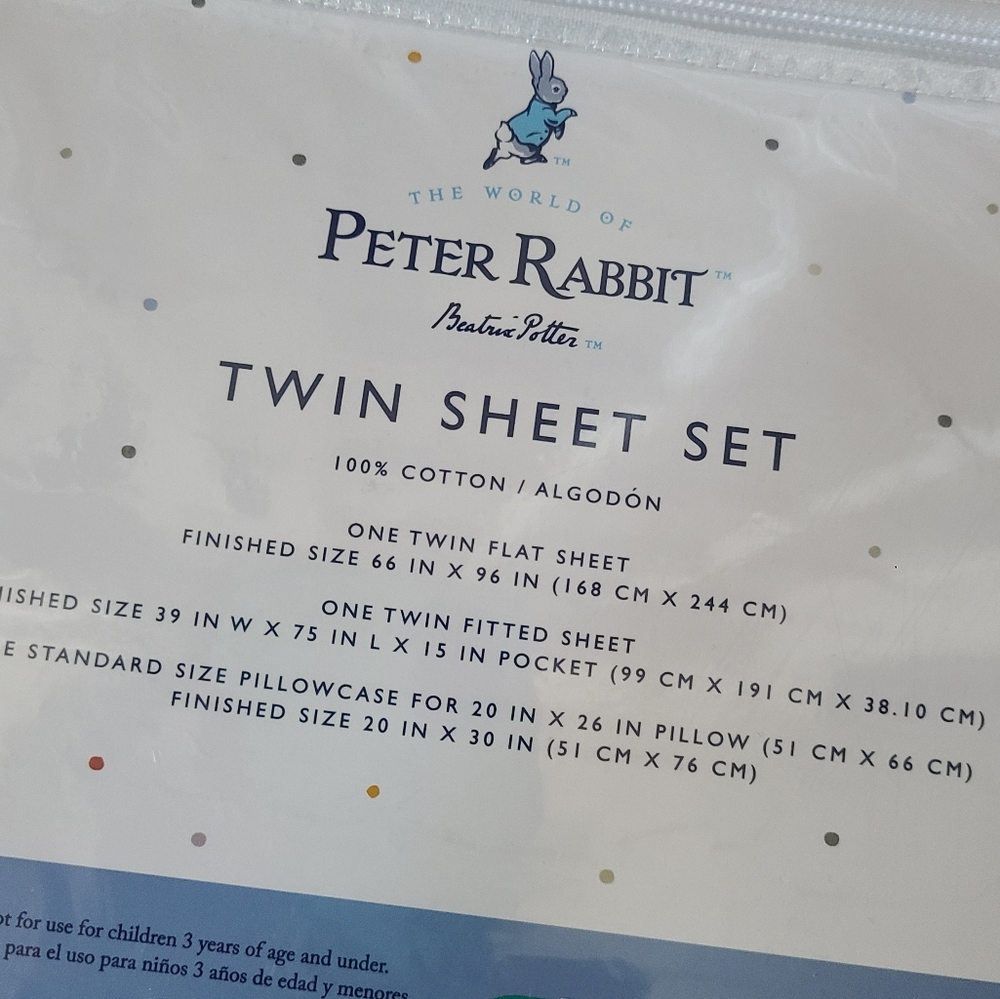 Peter Rabbit Blanket & Sheet Set 🥕 4 Piece Set - Picture 7 of 8